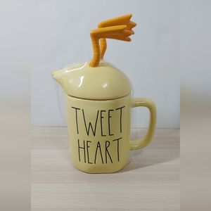 Rae Dunn "Tweet Heart" Mug With Top. New
